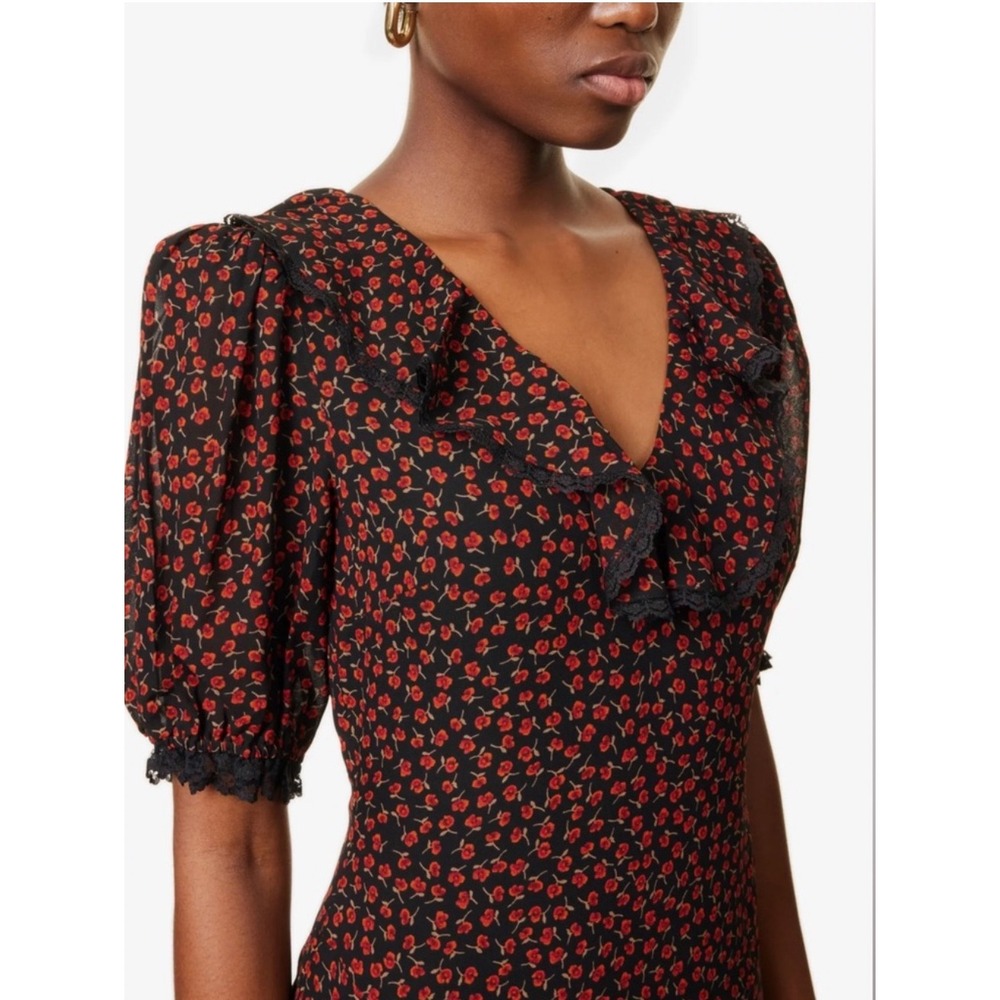 New! Reformation Evra Lace Trim Maxi Dress in Rowan Sz 8 $278 - Picture 2 of 6